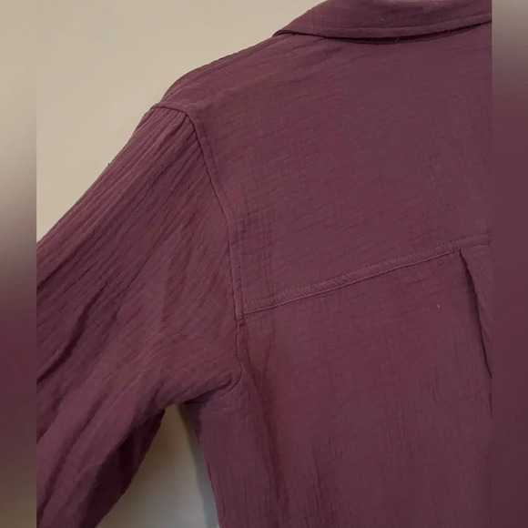 NWT Anne Klein Jeans Brand Button Down Cotton Lavender Shirt Women's size Medium - Picture 12 of 14